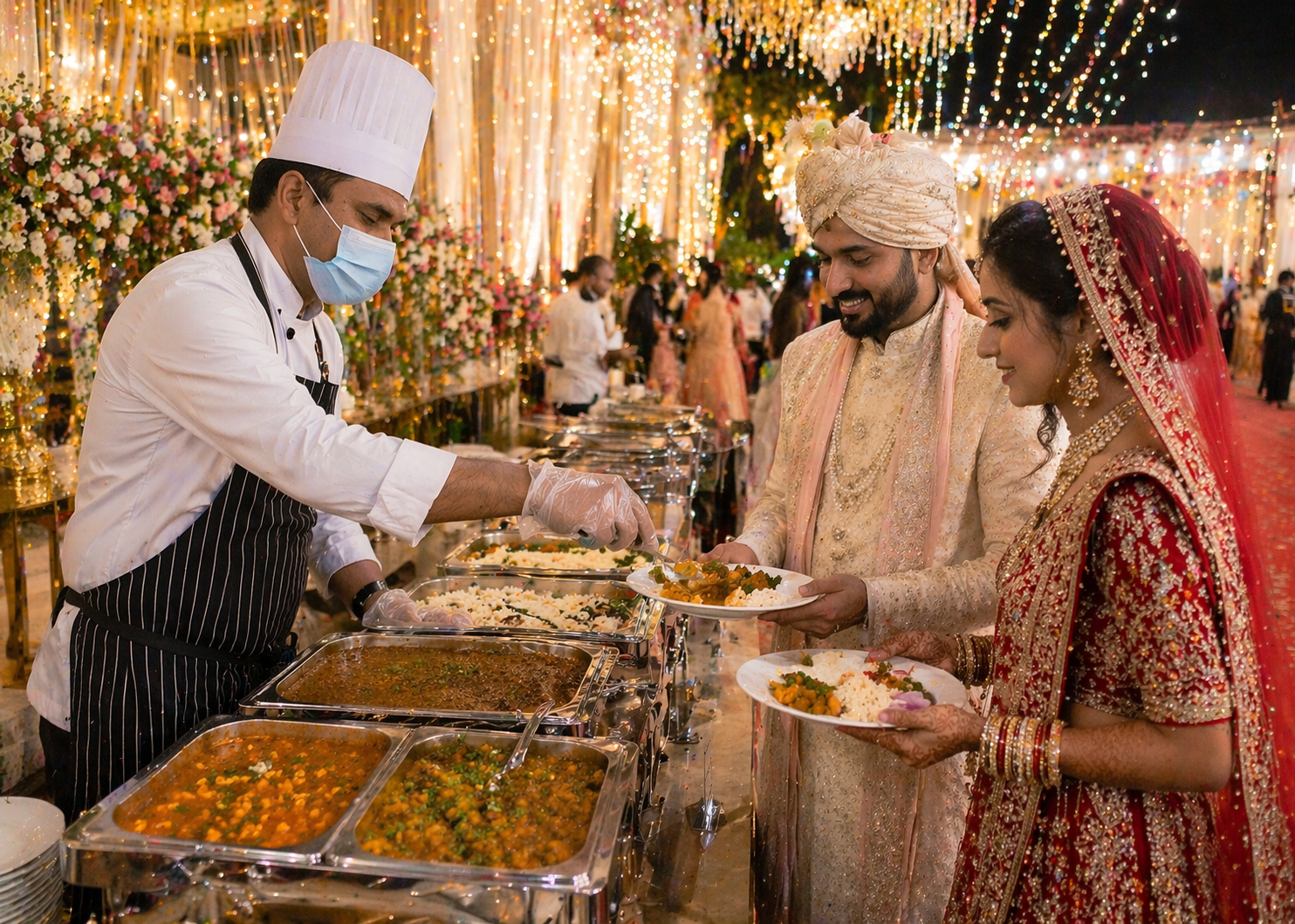 Luxurious Indian Wedding Catering Spread